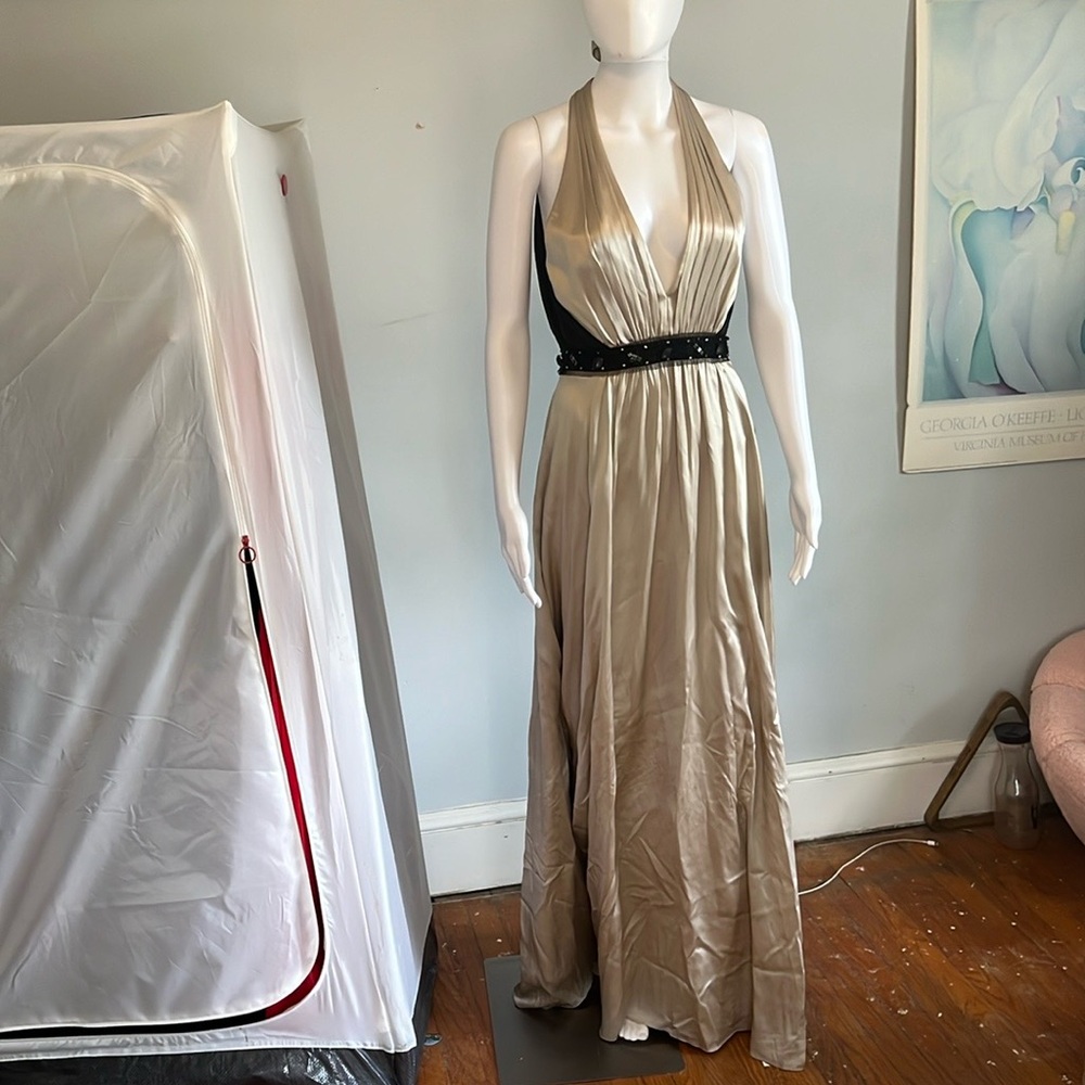 Elegant Champagne Evening Gown